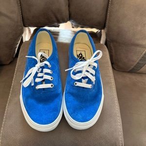 Blue and white Vans